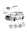 2007 Jeep Compass Air Bag Diagram - 55351290AD