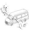 2008 Dodge Sprinter 3500 Sun Visor Diagram - 1GY42KDVAA