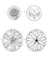 Chrysler Wheel Cover Diagram - 1LB74SZ0AA