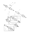 Ram ProMaster 2500 Axle Shaft Diagram - 68168001AB