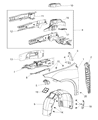 Dodge Dart Fender Diagram - 68082973AB