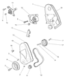 Chrysler Timing Belt Tensioner Diagram - 4777395AC