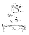 2008 Chrysler Sebring Headlight Diagram - 5303749AD
