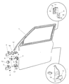 Jeep Cherokee Door Hinge Diagram - 55235368AB