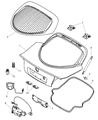 Dodge Viper Trunk Lid Latch Diagram - 5030356AA