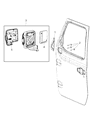 Jeep Wrangler Car Mirror Diagram - 68492594AA