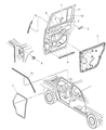 2002 Dodge Durango Door Seal Diagram - 55256415AE