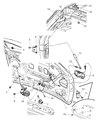 2005 Dodge Magnum Tailgate Handle Diagram - UE14BPKAC
