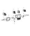 2020 Jeep Grand Cherokee A/C Switch Diagram - 68388559AC