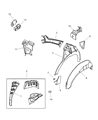 1999 Dodge Neon Fuel Filler Housing Diagram - 5256943AB