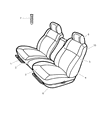 2001 Dodge Intrepid Seat Cover Diagram - UF881T5AA