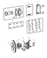 Dodge Brake Caliper Bracket Diagram - 68509717AA