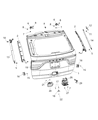 Dodge Durango Trunk Lid Lift Support Diagram - 68193872AB
