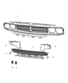 2012 Dodge Challenger Grille Diagram - 68043388AA