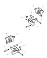 1999 Jeep Grand Cherokee Engine Mount Bracket Diagram - 52059051