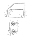 2002 Dodge Ram 2500 Door Hinge Diagram - 55075957AB