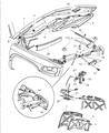 Dodge Ram 3500 Hood Hinge Diagram - 55076270AC