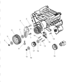 Dodge Intrepid A/C Idler Pulley Diagram - 4663534