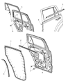 Jeep Door Seal Diagram - 5074649AC