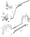 2010 Jeep Liberty Door Moldings Diagram - 5KV87XS9AA