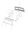 Jeep Gladiator Windshield Diagram - 68365834AG