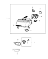 Jeep Grand Cherokee Headlight Diagram - 68144702AE