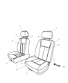 2008 Dodge Dakota Seat Cover Diagram - 1JM731D5AA