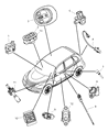 Chrysler PT Cruiser Power Window Switch Diagram - 1DX311DVAA