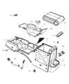 Jeep Wrangler Center Console Base Diagram - 1FG731J3AB
