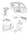 Jeep Cherokee Trunk Lid Latch Diagram - 55235643