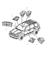2012 Jeep Grand Cherokee A/C Switch Diagram - 55111833AL