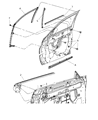 2010 Chrysler PT Cruiser Door Seal Diagram - 4724777AE
