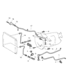 2004 Dodge Sprinter 3500 Transmission Oil Cooler Hose Diagram - 5117857AA