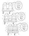 2002 Dodge Caravan Seat Cushion Diagram - UE732T5AB