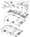 2005 Dodge Caravan Sun Visor Diagram - YX62BD1AA