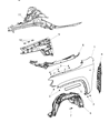Dodge Durango Fender Diagram - 68263747AA