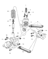 Dodge Ram 3500 Control Arm Diagram - 52106778AA