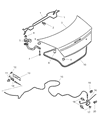 Chrysler Sebring Trunk Lid Latch Diagram - MR599468