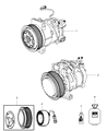 Jeep Patriot A/C Compressor Diagram - 55111296AB
