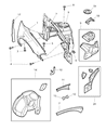 1998 Dodge Intrepid Fender Diagram - 5003065AC