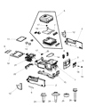 Dodge Ram 1500 Center Console Base Diagram - 1NN14XDVAA