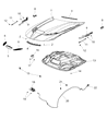 2020 Chrysler 300 Hood Hinge Diagram - 55113551AG