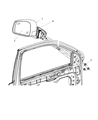 2016 Dodge Durango Car Mirror Diagram - 5VN56JRMAC