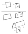 Jeep Wagoneer Weather Strip Diagram - 55007129