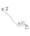 Dodge Journey Sway Bar Link Diagram - 68052655AA