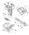 Chrysler Sebring Power Steering Hose Diagram - 4656118AC