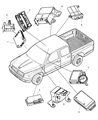 Dodge Dakota Air Bag Control Module Diagram - 56043275AH