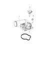 Jeep Thermostat Gasket Diagram - 68212516AA