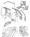 Jeep Commander Rear Door Striker Diagram - 4717779AC