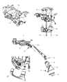 Chrysler PT Cruiser Steering Column Cover Diagram - 1DC61XDHAC